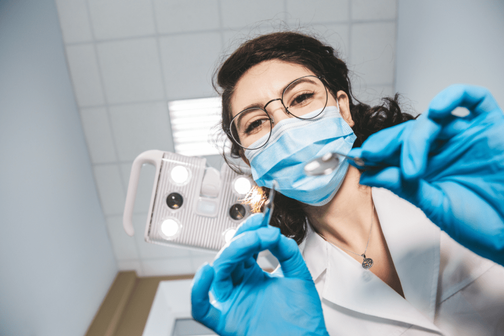 female dentist